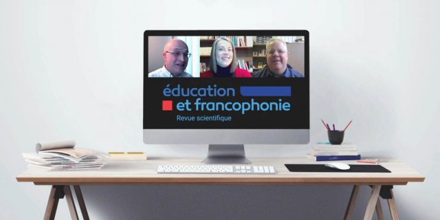 Affiche Éducation et francophonie, revue scientifique sur un écran d'ordinateur